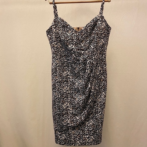 Teeze Me Dress, NWT Sz 16/17, Animal Print, Sleeveless, Leopard Print, Ruched - Picture 2 of 11